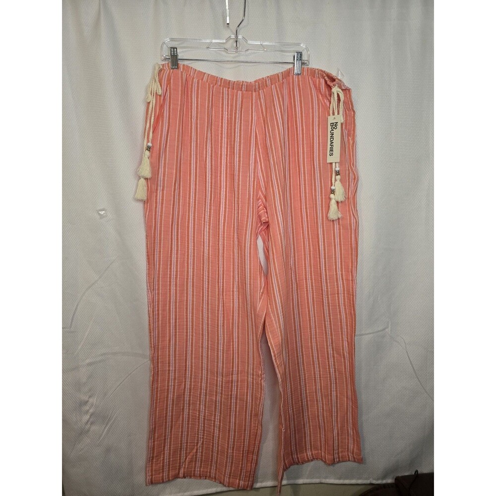 NO BOUNDARIES NEW  NB GUZE BEACH PANT FOR WOMEN WITH TAGS STRAIGHT LEG PULL-ON .